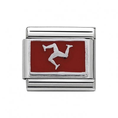 Nomination Silver Isle of Man Flag Charm