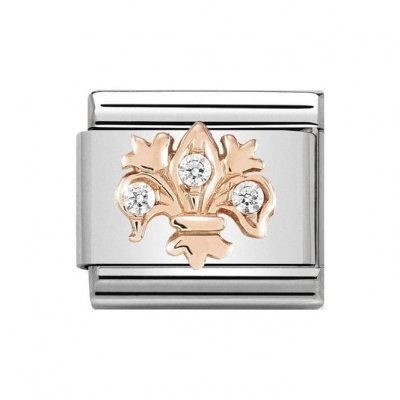 Nomination 9ct Rose CZ Lily Charm