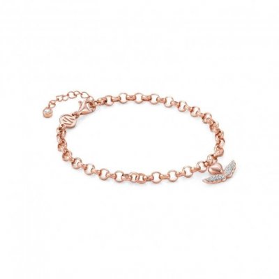 Nomination Sweetrock Silver Rose & CZ Winged Heart Bracelet