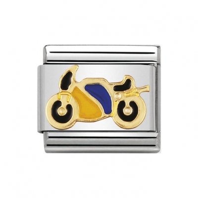 Nomination 18ct & Enamel Motorbike Charm.