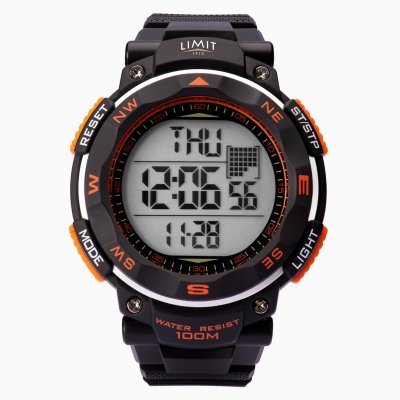 Limit Black & Orange Water Resistant Digital Watch