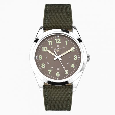 Limit Gents Black Dial canvas Strap Watch