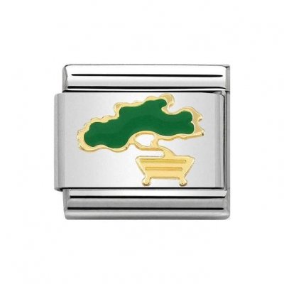 Nomination Enamel & 18ct Gold Bonsai Tree Charm.