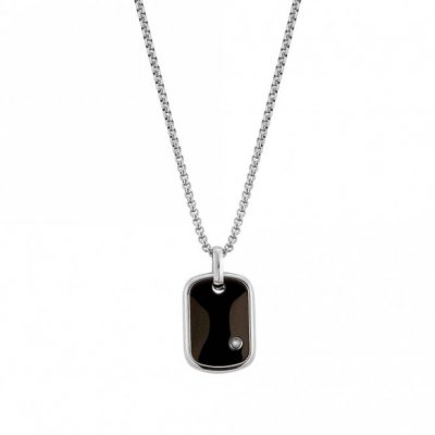 Nomination Gentleman Stainless Steel with Black PVD & Diamond Necklace