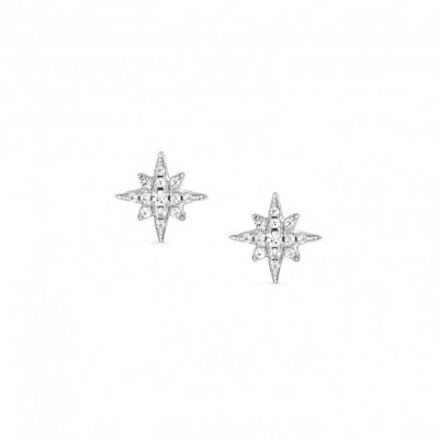 Sweetrock Silver & CZ Wind Rose Stud Earrings