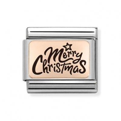 Nomination Rose Gold Merry Christmas Charm