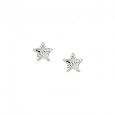 Sweetrock Silver & CZ Star Stud Earrings