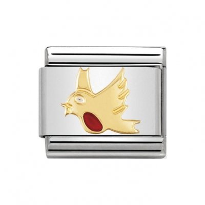 Nomination Robin Charm in 18ct Gold.