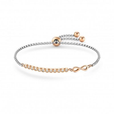 Nomination Milleluci Stainless Steel with Rose Gold & White CZ Infinity Bracelet