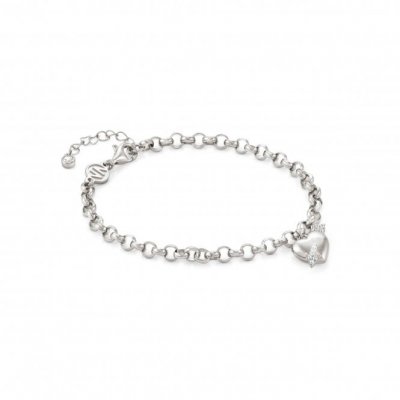 Sweetrock Silver & CZ Heart with Arrow Bracelet