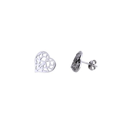 Azendi Silver Heart of Yorkshire Stud Earrings.