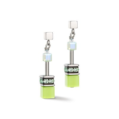 Coeur De Lion GeoCUBE® Green Joyful Colours Earrings