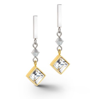 Coeur De Lion Brilliant Square Precious Earrings multicolour romantic pastel