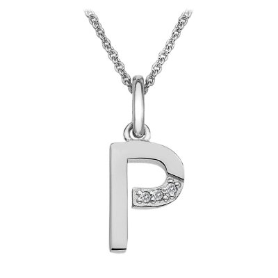 Hot Diamonds Silver Diamond set Initial P Pendant