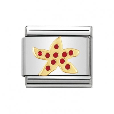 Nomination 18ct Gold & Enamel Starfish Charm.