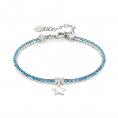 Nomination Silver Turquoise Crystal Chic & Charm Bracelet