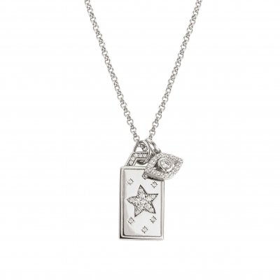 Talisman Success Silver & CZ Star Necklet