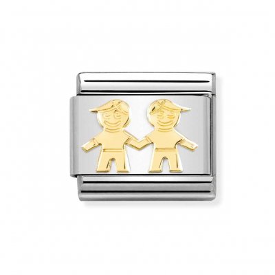 Nomination 18ct Glod Brothers Charm.