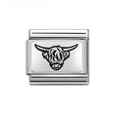 Nomination Silver Highland Bull Charm