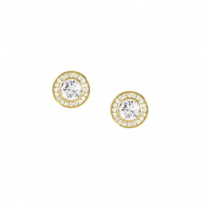 Nomination Aurea Yellow Gold Plated & CZ Stud Earrings