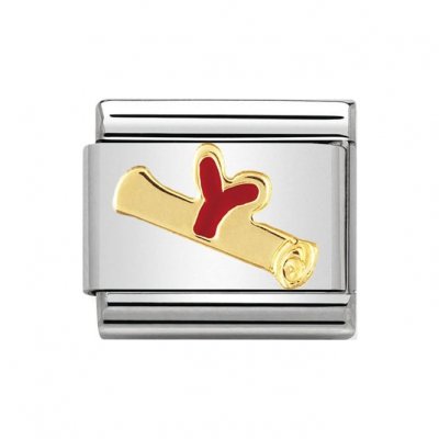 Nomination 18ct Gold & Enamel Diploma Charm.