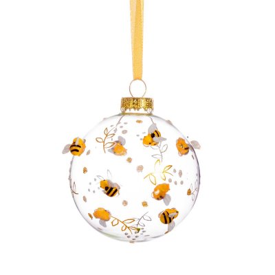 Luxe Bees & Flowers Bauble Christmas Decoration