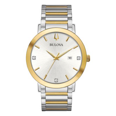 Bulova Mens Diamond Dial Bracelet Watch 98D151