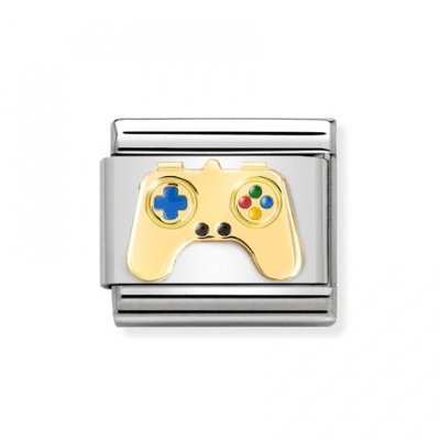 Nomination 18ct & Enamel Game Controller Charm.