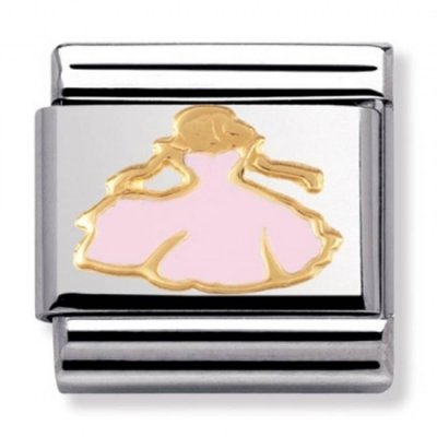 Nomination 18ct Gold & Enamel Princess Charm.