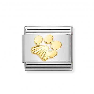 Nomination 18ct Gold Dog Footprint Charm.