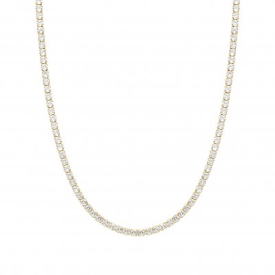 Nomination Gold Plated Silver White Crystal Tennis Necklet