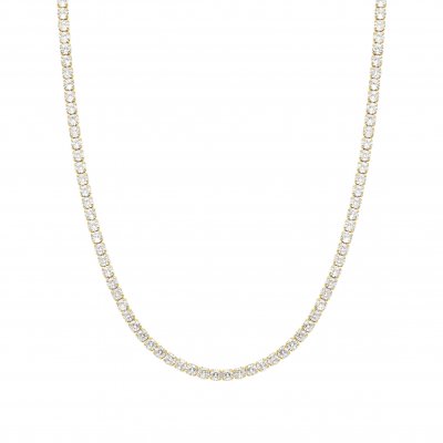 Nomination Gold Plated Silver White Crystal Tennis Necklet