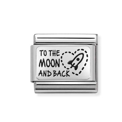 Nomination Silver To the Moon & Back Charm