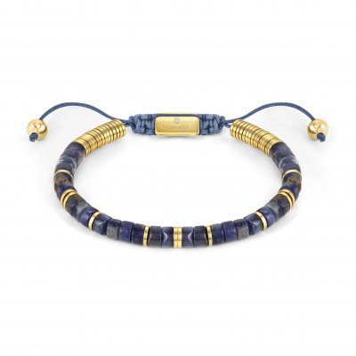 Nomination InstinctStyle Gold Finish Steel Blue Sodalite Bracelet