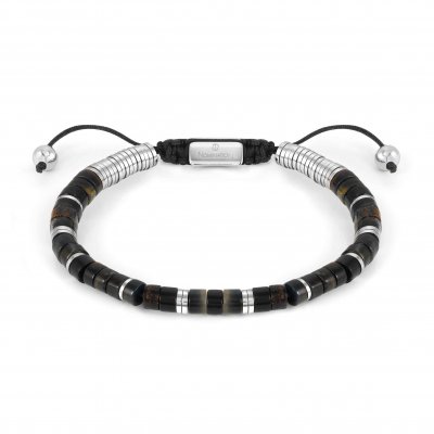 Nomination InstinctStyle Steel Black & Brown Jasper Bracelet