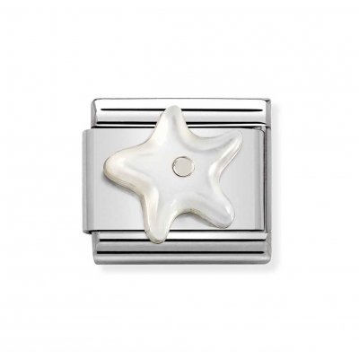 Nomination Silver Shine Starfish Mother of Pearl Stone