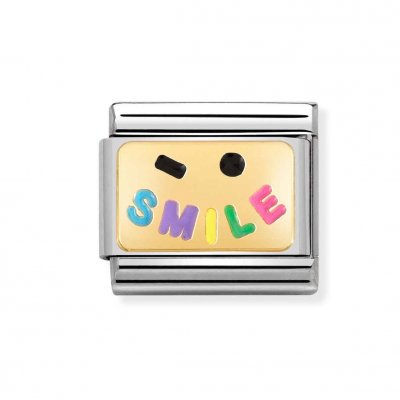 Nomination 18ct Gold Smile Charm