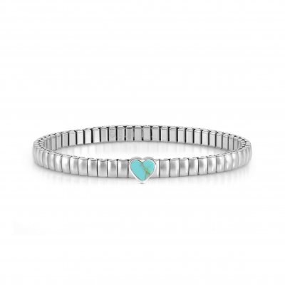 Extension Stainless Steel Turquoise Heart Stretch Bracelet