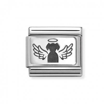 Nomination Silver Angel Dog Charm