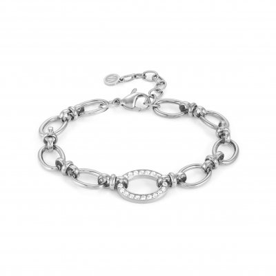 Nomination Affinity Stainless Steel link & CZ Bracelet