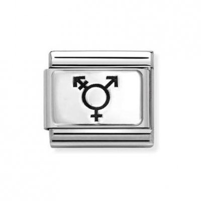 Nomination Silver Transgender Charm