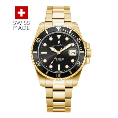 Jacques du Manoir | Swiss made - Gents Inspiration - Gold Plated Stainless Steel Bracelet Watch