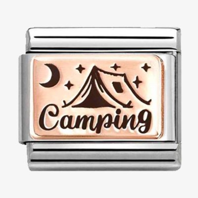 Nomination Rose Gold Camping Tent Charm