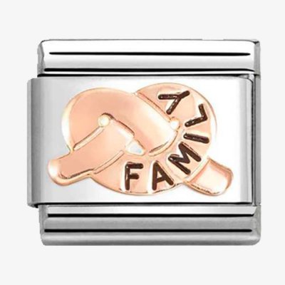 Nomination 9ct Rose Gold & Enamel Family Promise Knot Charm