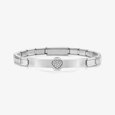 Nomination Trendsetter Stainless Steel CZ Pave Heart Bracelet