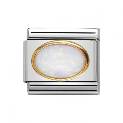 Nomination 18ct Gold Oval shaped Opal Charm