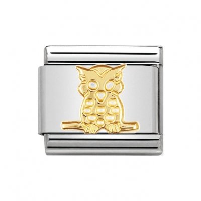 Nomination 18ct Gold Owl Charm.