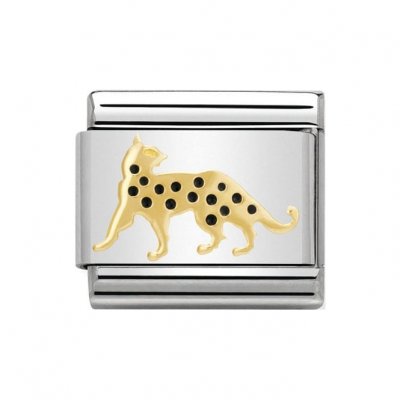 Nomination Enamel & 18ct Gold Leopard Charm.