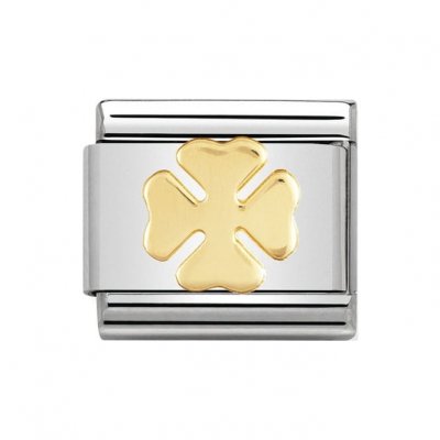 Nomination 18ct Gold Four-Leaf Clover Charm.