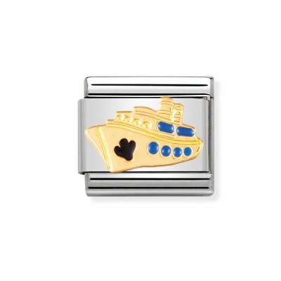 Nomination 18ct & Enamel Cruise Ship  Charm.